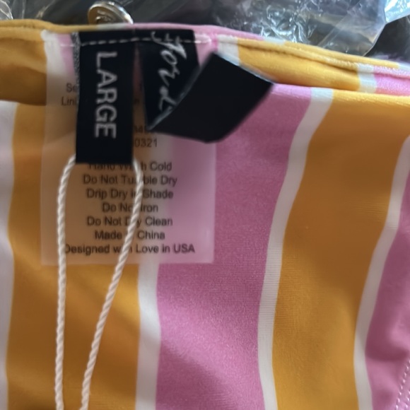 NWT FOR LOVE & LEMONS seaside stripe bikini bottoms size large - Picture 8 of 10